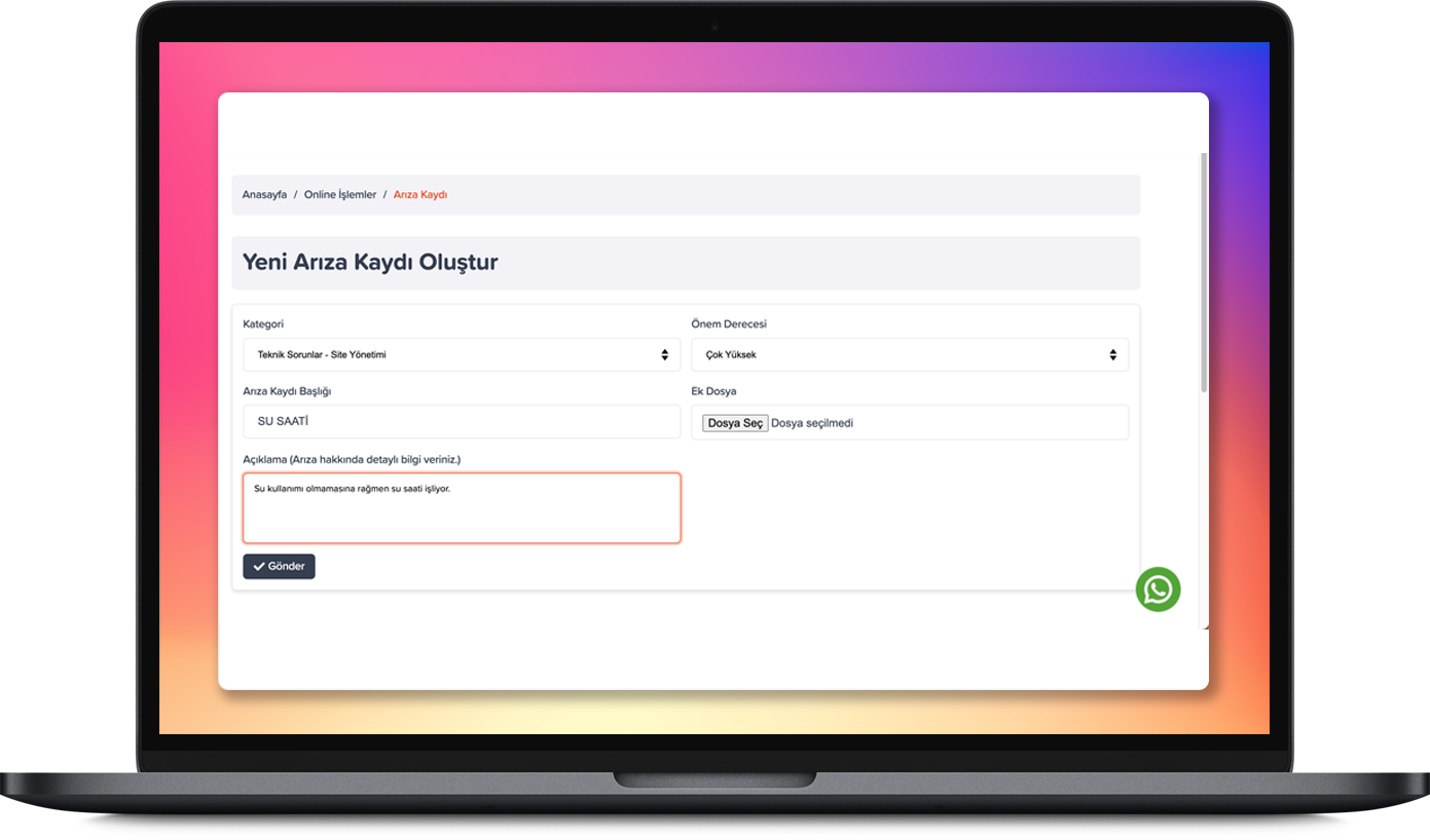 Arıza ve Öneri Bildirimi